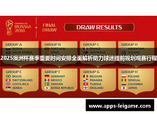 2025澳洲杯赛季重要时间安排全面解析助力球迷提前规划观赛行程 2025澳洲杯赛季重要时间安排全面解析助力球迷提前规划观赛行程